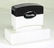 Custom Pre-Inked Stamp. Great for large return address, business information, and more!
Impression Size: 1 1/4" x 3 3/16"