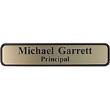2 in. x 10 in. Customizable Brown Designer Wall Sign.Maximum 2 Lines.