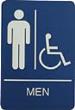 Molded ADA signage Women Handicap 6" x 9: