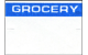 GX1812 White/Blue GROCERY Label for the 18-6 Labeler 