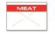 GX1812 Red/White MEAT Label for the 18-6 Labeler  