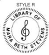 Library of with Treble Clef Embossing Seal