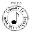 Library of with Musical Note Embossing Seal