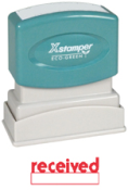 This laser engraved rubber stamp delivers clean and crisp impressions. With its comfortable handle, long life span, and durability this stamp can make approximately 50,000 impressions. It is an efficient product and is simple to use.