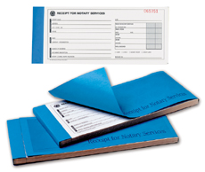 This slim design receipt book has been prepared especially for notaries. Provide clients with professional and easy to understand itemized receipts. Keep a copy for your records with non carbon duplicates. Comply with state receipt laws. AtoZstamps.com