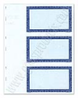 Small Border w/stub "6950 Series" Package of 100	comes in 6 per sheet, colors of blue, red and green, AtoZstamps.com for more 8 1/2 x 11 - 3 up, Imprint Area 2 3/8 x 4 3/4