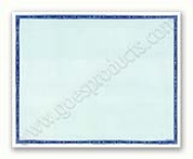 Medium Border "790 Series" Package of 500	is ideal for warrants, subscriptions and comes in blue and green, visit AtoZstamps.com for more Lithographed on 24 Substance 25% cotton fiber hazel. Ideal for warrants, subscriptions.