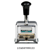 Lion automatic numbering machine is precision crafted of one-piece hardened steel frame and finished in a high polish chrome. All metal interior construction provides years of reliable use. Easy to grip handle, made of 100% recycled, high impact plastic.