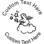 Angel-1 Embossing Seal. Choose your mount and view your custom text in a live preview. Find all your custom embossing needs at atozstamps.com
