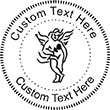 Angel-2 Embossing Seal. Choose your mount and view your custom text in a live preview. Find all your custom embossing needs at atozstamps.com