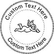 Angel-3 Embossing Seal. Choose your mount and view your custom text in a live preview. Find all your custom embossing needs at atozstamps.com