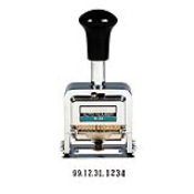 Lion numbering and dating machine is precision crafted of one-piece hardened steel frame and finished in a high polish chrome. All metal interior construction provides years of reliable use. Easy to grip handle, made of 100% recycled, high impact plastic.