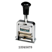 Lion automatic numbering machine is precision crafted of one-piece hardened steel frame and finished in a high polish chrome. All metal interior construction provides years of reliable use. Easy to grip handle, made of 100% recycled, high impact plastic.