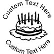 Birthday Cake Embossing Seal. Choose your mount and view your custom text in a live preview. Find all your custom embossing needs at atozstamps.com