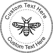 Bee-1 Embossing Seal. Choose your mount and view your custom text in a live preview. Find all your custom embossing needs at atozstamps.com