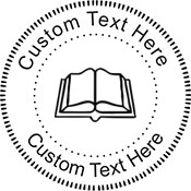 Book-1 Embossing Seal. Choose your mount and view your custom text in a live preview. Find all your custom embossing needs at atozstamps.com