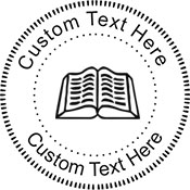 Book-2 Embossing Seal. Choose your mount and view your custom text in a live preview. Find all your custom embossing needs at atozstamps.com