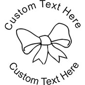 Bow Embossing Seal. Choose your mount and view your custom text in a live preview. Find all your custom embossing needs at Embossingseal.com