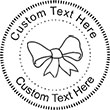 Bow Embossing Seal. Choose your mount and view your custom text in a live preview. Find all your custom embossing needs at Embossingseal.com