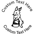 Bunny-2 Embossing Seal. Choose your mount and view your custom text in a live preview. Find all your custom embossing needs at Embossingseal.com