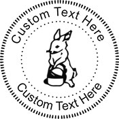 Bunny-2 Embossing Seal. Choose your mount and view your custom text in a live preview. Find all your custom embossing needs at Embossingseal.com