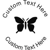 Butterfly Embossing Seal. Choose your mount and view your custom text in a live preview. Find all your custom embossing needs at Embossingseal.com