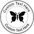 Butterfly Embossing Seal. Choose your mount and view your custom text in a live preview. Find all your custom embossing needs at Embossingseal.com