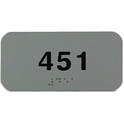 Complies with all Americans with Disabilities Act regulations. Lettering is raised from the plate in a contrasting color. Grade 2 Braille is incorporated into the plate at the bottom of each sign.