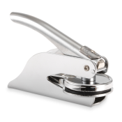 This model has become a favorite because of its compact size and high leverage, which gives you a clean, crisp impression on most paper stocks, and comes with a leatherette carrying case. Lustrous Chrome Finish