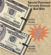 Smart Money® Counterfeit Detector Pens are a highly effective and inexpensive method of detecting counterfeit bills and deterring counterfeiters