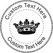 Crown-3 Embossing Seal. Choose your mount and view your custom text in a live preview. Find all your custom embossing needs at atozstamps.com