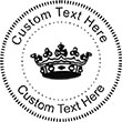 Crown-3 Embossing Seal. Choose your mount and view your custom text in a live preview. Find all your custom embossing needs at atozstamps.com