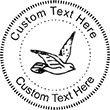 Dove-1 Embossing Seal. Choose your mount and view your custom text in a live preview. Find all your custom embossing needs at atozstamps.com