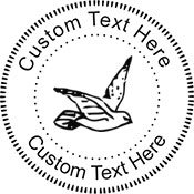 Dove-1 Embossing Seal. Choose your mount and view your custom text in a live preview. Find all your custom embossing needs at atozstamps.com