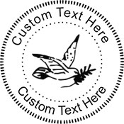 Dove-2 Embossing Seal. Choose your mount and view your custom text in a live preview. Find all your custom embossing needs at atozstamps.com