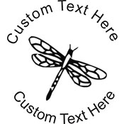 Dragonfly-2 Embossing Seal. Choose your mount and view your custom text in a live preview. Find all your custom embossing needs at atozstamps.com