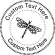 Dragonfly-2 Embossing Seal. Choose your mount and view your custom text in a live preview. Find all your custom embossing needs at atozstamps.com