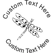 Dragonfly Embossing Seal. Choose your mount and view your custom text in a live preview. Find all your custom embossing needs at atozstamps.com