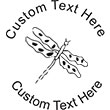 Dragonfly Embossing Seal. Choose your mount and view your custom text in a live preview. Find all your custom embossing needs at atozstamps.com