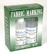 Fabric Marking is a fast drying, water resistant  indelible ink that can be used on all types of surfaces. Ink is applied with a traditional wooden handle stamp that uses a separate ink pad.