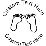 Feet Embossing Seal. Choose your mount and view your custom text in a live preview. Find all your custom embossing needs at atozstamps.com