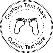 Feet Embossing Seal. Choose your mount and view your custom text in a live preview. Find all your custom embossing needs at,atozstamps.com