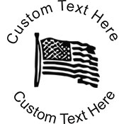 Flag Embossing Seal. Choose your mount and view your custom text in a live preview. Find all your custom embossing needs at atozstamps.com