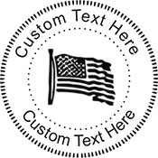 Flag Embossing Seal. Choose your mount and view your custom text in a live preview. Find all your custom embossing needs at Embossingseal.com