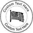 Flag Embossing Seal. Choose your mount and view your custom text in a live preview. Find all your custom embossing needs at Embossingseal.com