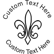 Fleur Embossing Seal. Choose your mount and view your custom text in a live preview. Find all your custom embossing needs at atozstamps.com