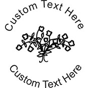 Flowers-4 Embossing Seal. Choose your mount and view your custom text in a live preview. Find all your custom embossing needs at Embossingseal.com