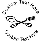 Forkspoon Embossing Seal. Choose your mount and view your custom text in a live preview. Find all your custom embossing needs at atozstamps.com