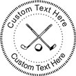 Golfclubs Embossing Seal. Choose your mount and view your custom text in a live preview. Find all your custom embossing needs at atozstamps.com