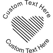 Heart-1 Embossing Seal. Choose your mount and view your custom text in a live preview. Find all your custom embossing needs at atozstamps.com